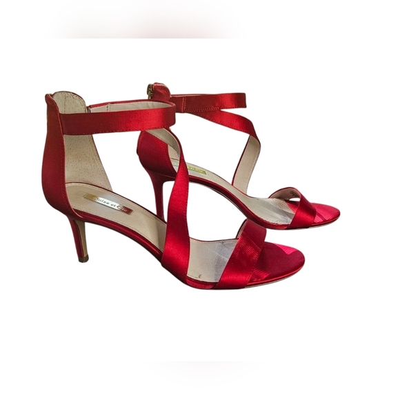 Louise et Cie “Hilio” Red Satin Heels - Sz 9.5 - Picture 1 of 10